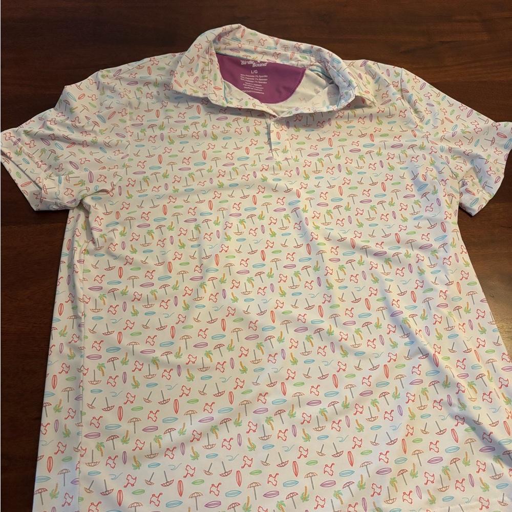 Patterned Polo Shirt - Multicolor